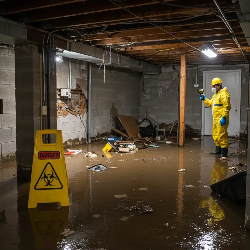 Flooded Basement Electrical Hazard in Toa Baja, PR Property